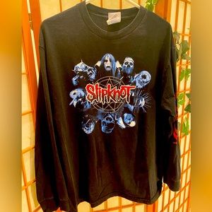Vintage Black Slipknot Band Shirt Long-sleeve Large